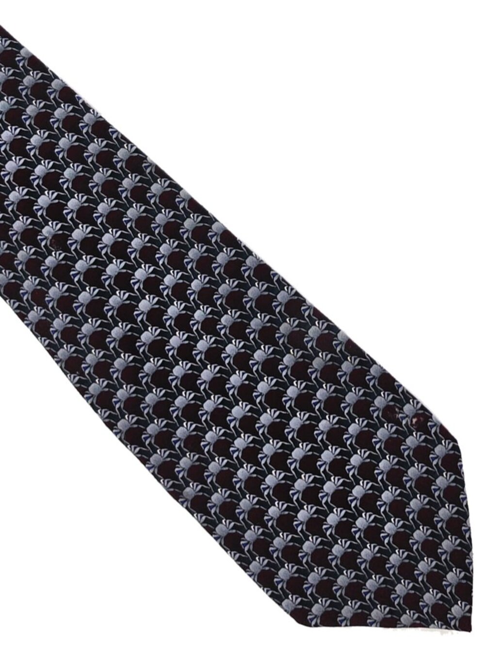 The Nature Conservancy Blue-Gray Purple Crab Geometric Silk Tie Necktie 4 x 58